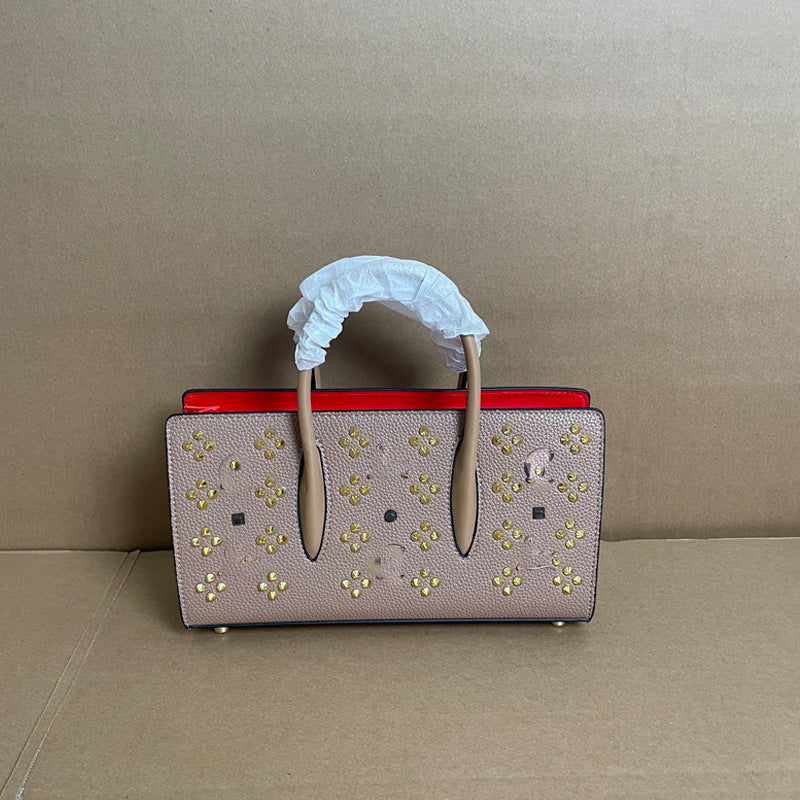 Glamorous Shopping Commuter Light Luxury Rivet Tote Bags
