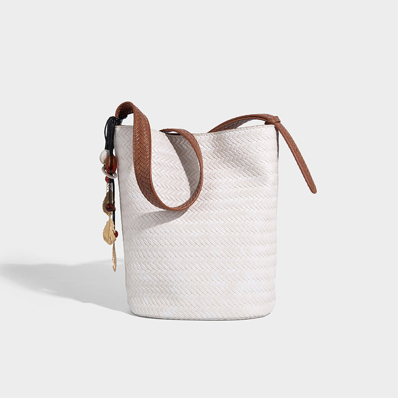 Niche Knitting Retro Affordable Luxury High-grade Bucket Bag