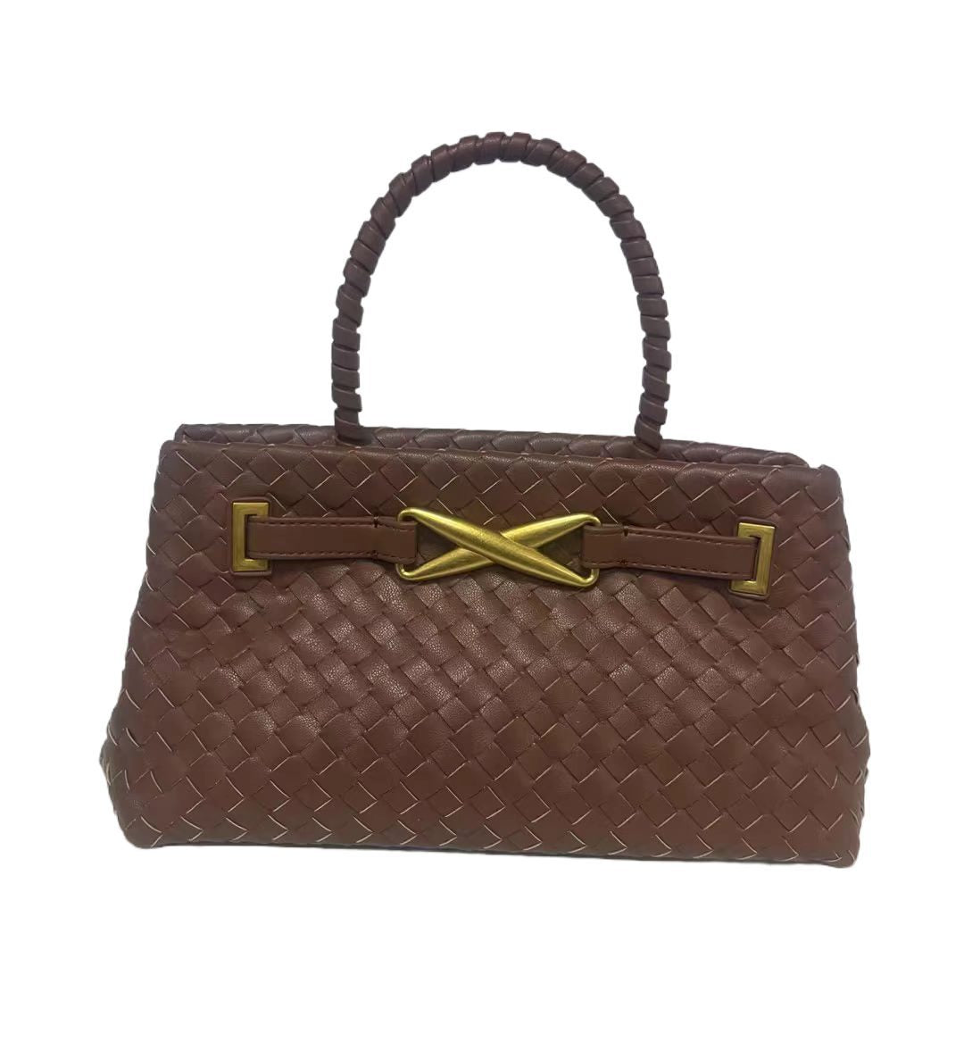 Women's Metal High-grade Woven Clutch Temperament Wild Women's Handbag