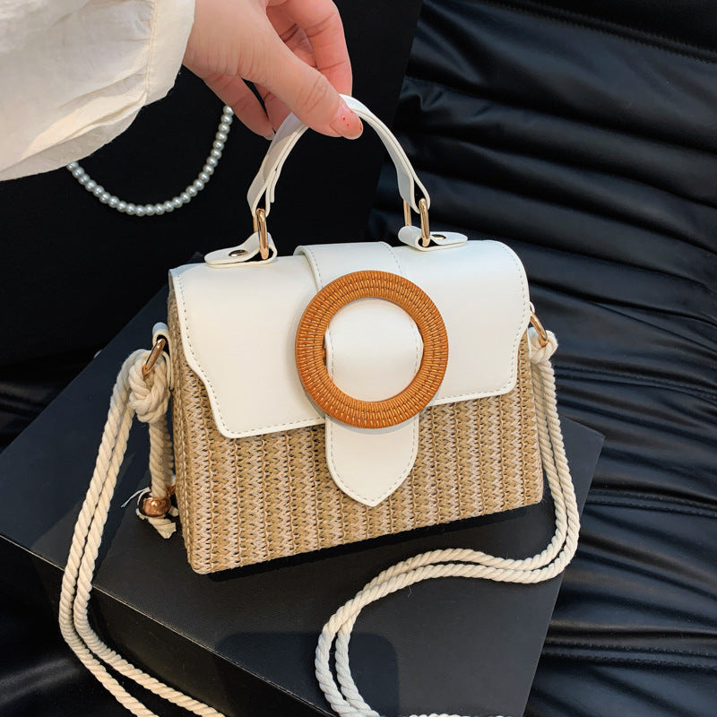 Women's Spring Straw Beach Summer Western Style Women's Messenger Bag