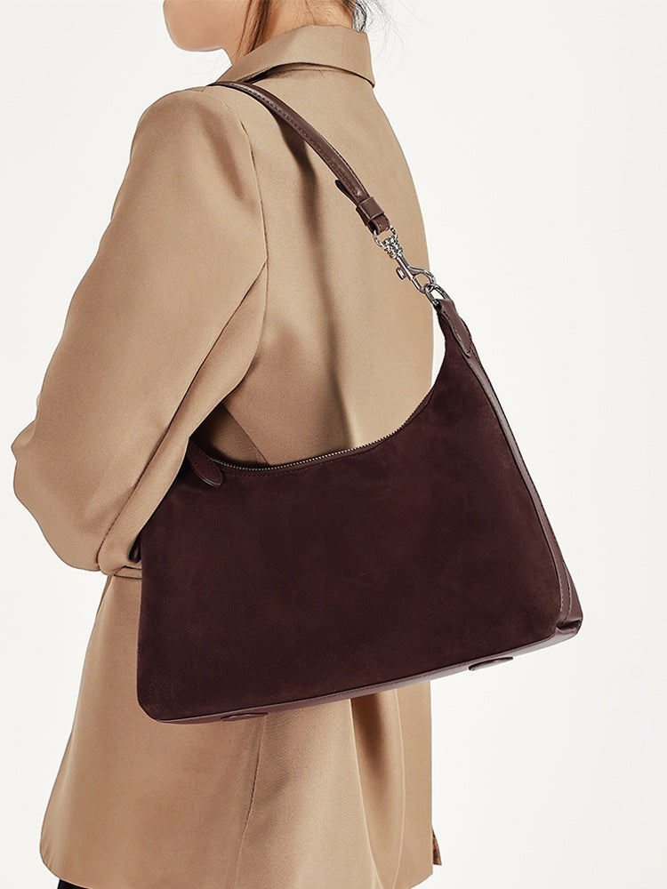 Women's Capacity Totes Leather High-grade Matte Cowhide Simple Commute Women's Shoulder Bag
