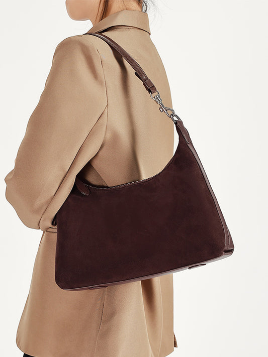 Women's Capacity Totes Leather High-grade Matte Cowhide Simple Commute Women's Shoulder Bag