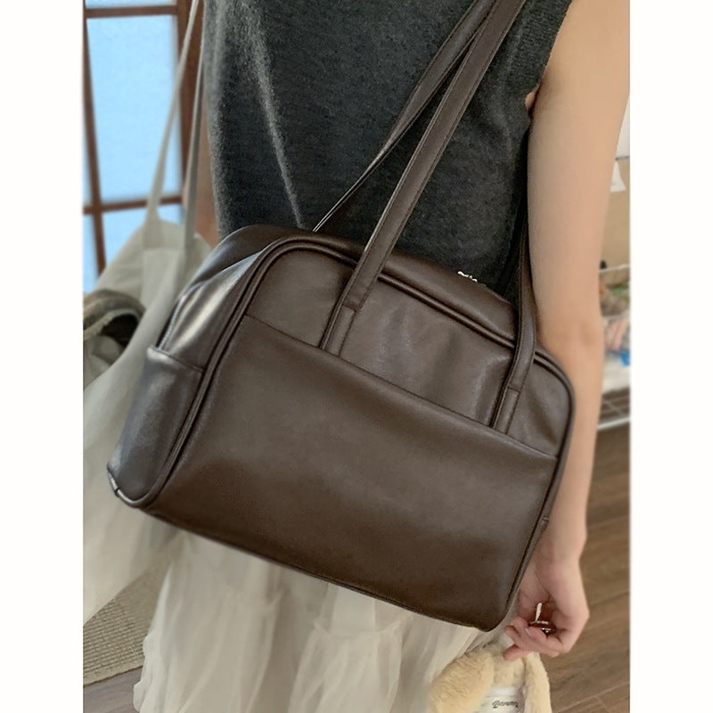 Women's Cloth Retro Minority Large Capacity Autumn Underarm Bag