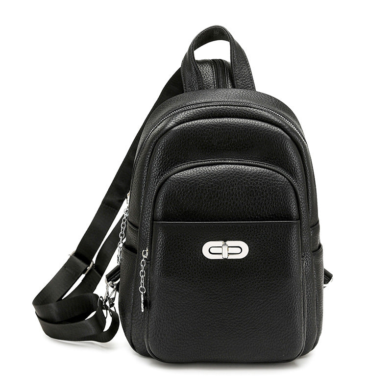 Women's Korean Fashion Solid Color Simple Retro Women's Backpack
