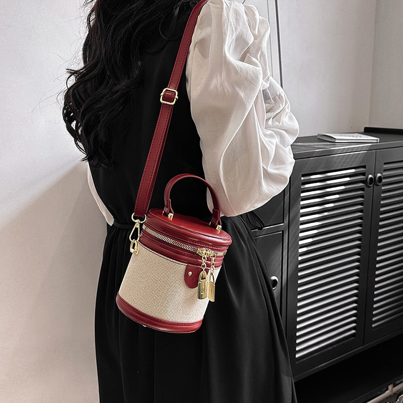 Fashionable Stitching Trendy Fashion Color Contrast Handbags