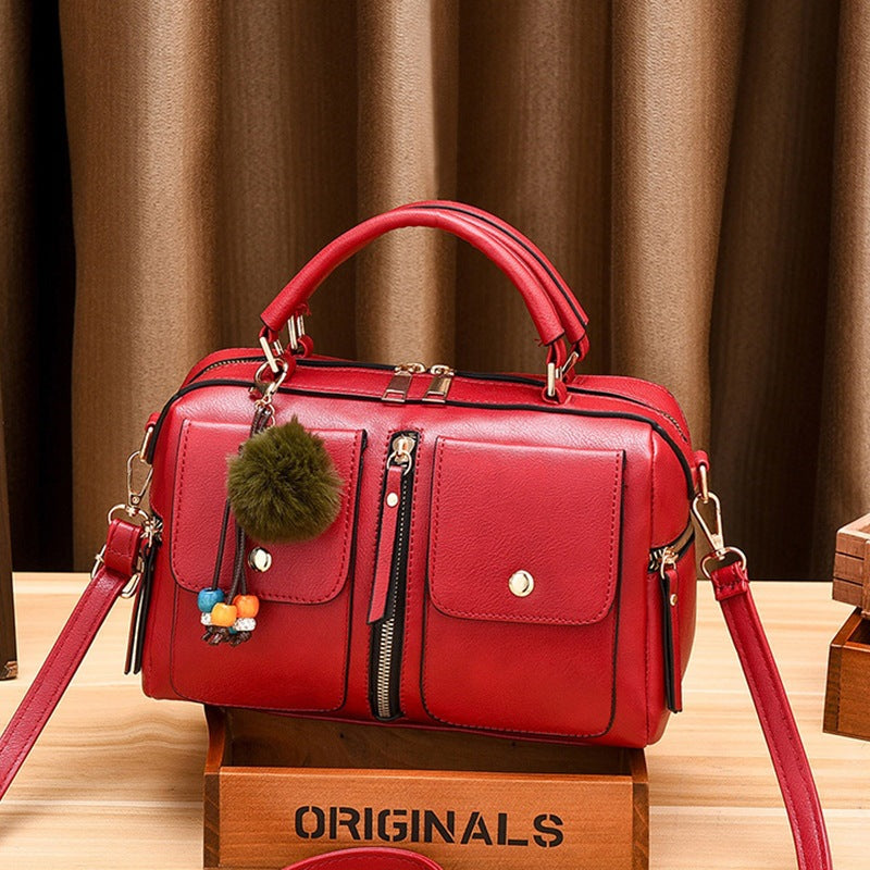 Stylish Women's Fashion Trendy Leather Pillow Shoulder Bags