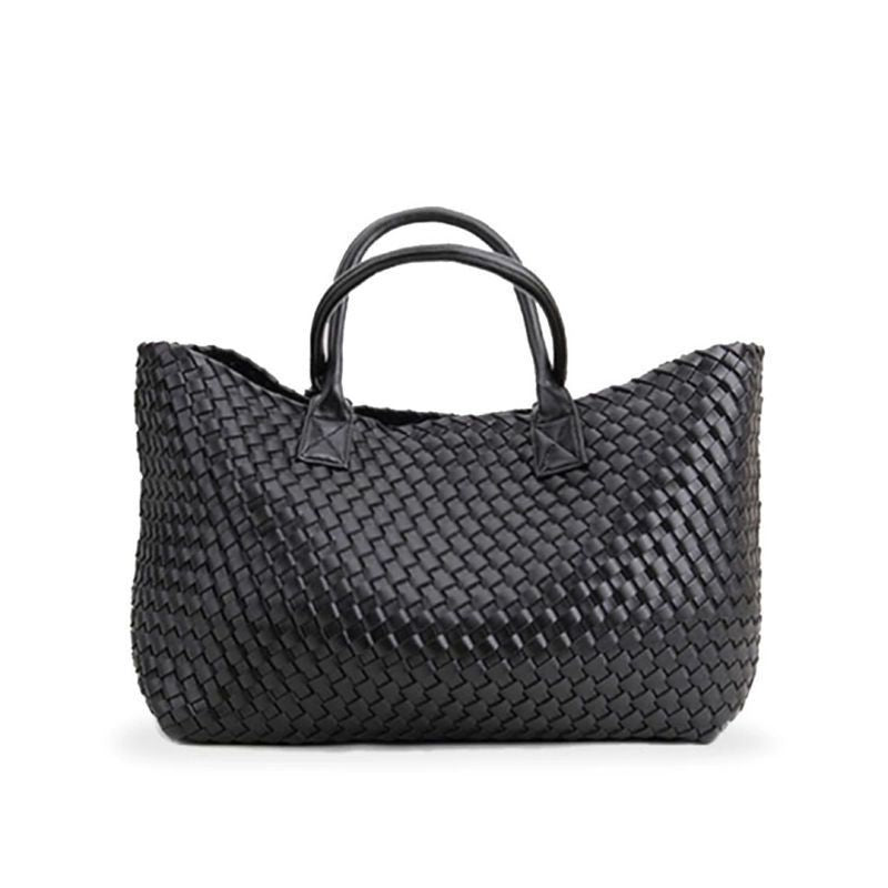 Women's Class Soft Leather Woven Portable Commuter Women's Handbag
