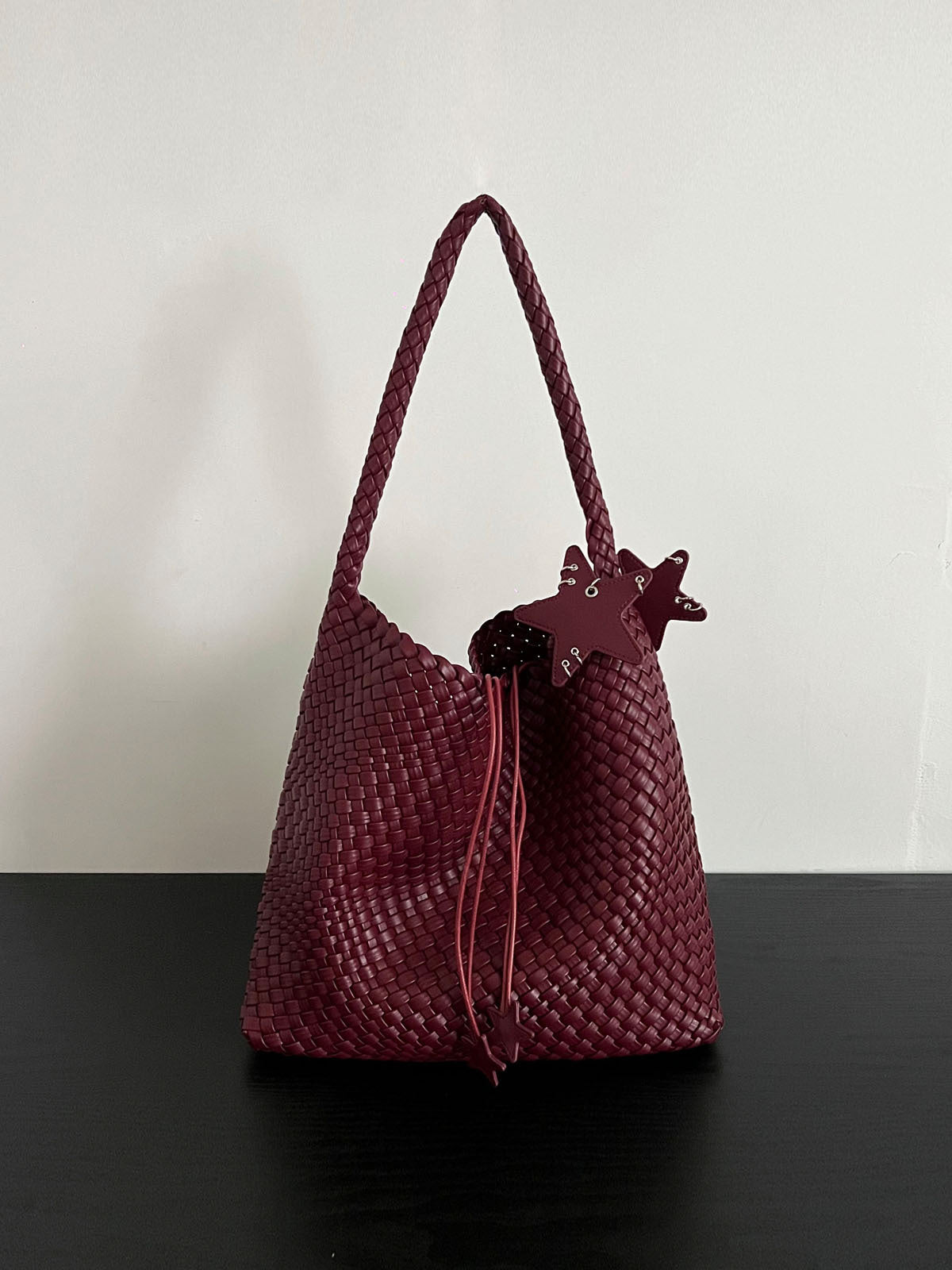 Women's Gun Champagne Woven Large Capacity High-grade Women's Shoulder Bag