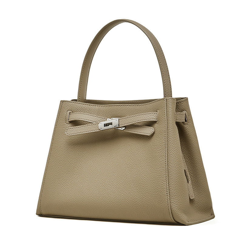Women's Leather Kelly Versatile Large Capacity Portable Vegetable Basket Bags