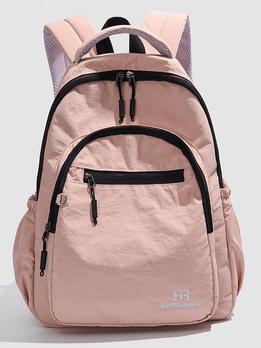 Simple Solid Color Fashion Lightweight Large Women's Backpack