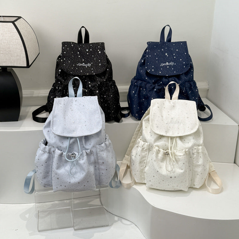 Large Capacity Simple Starry Fashion Letter Backpacks