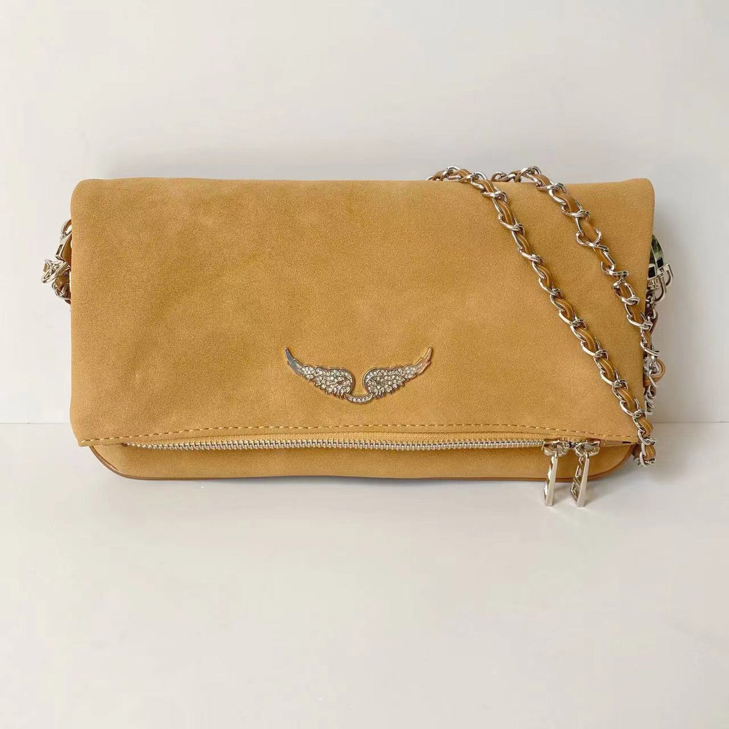 Women's French Fashion Diamond Wings Chain Envelope Shoulder Bags