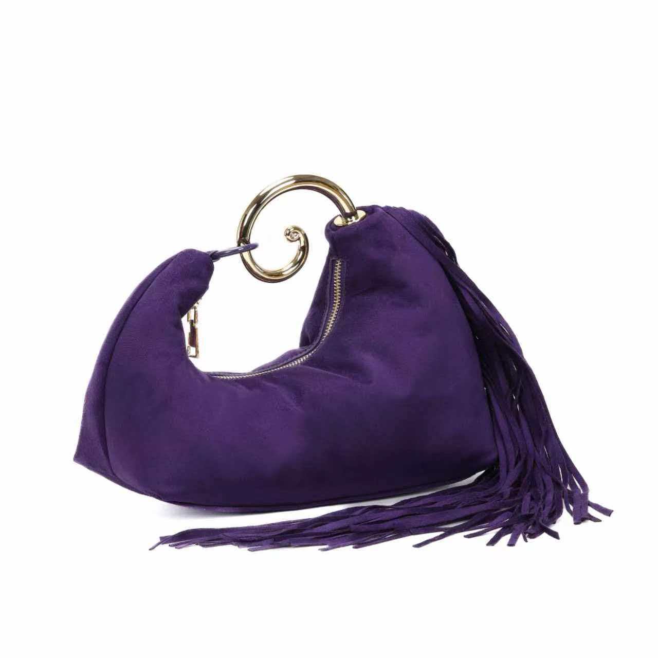Large Capacity Hand Holding Dinner Fashion Frosted Suede Bags