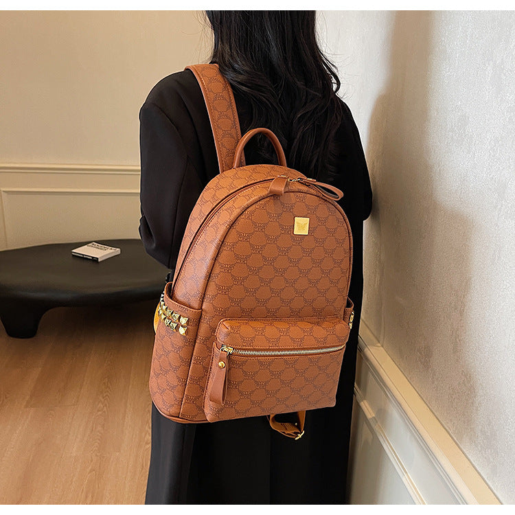 Women's High-grade Printed Large Capacity Fashion Commuter Leisure Backpack