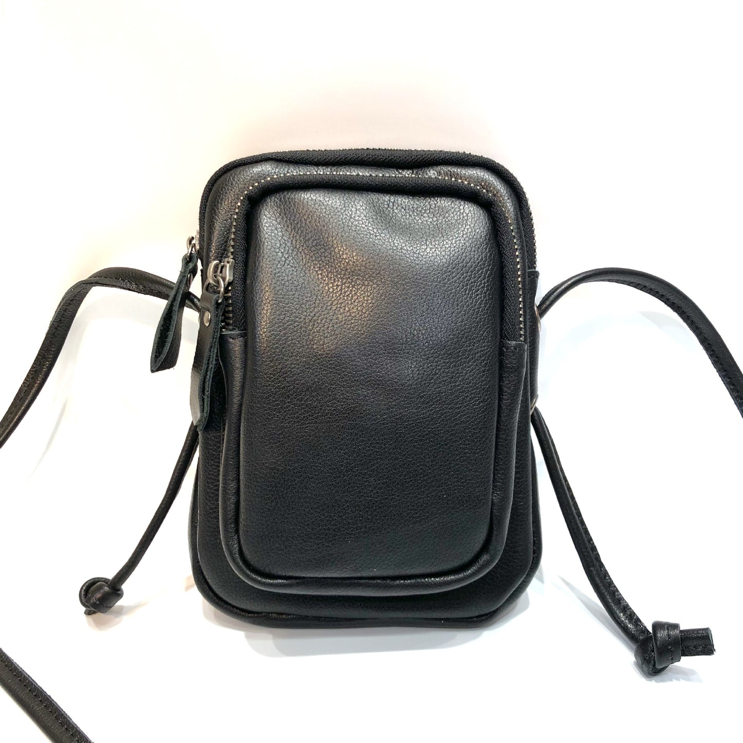 Women's & Men's Genuine Leather Handmade First Layer Cowhide Mobile Phone Bag