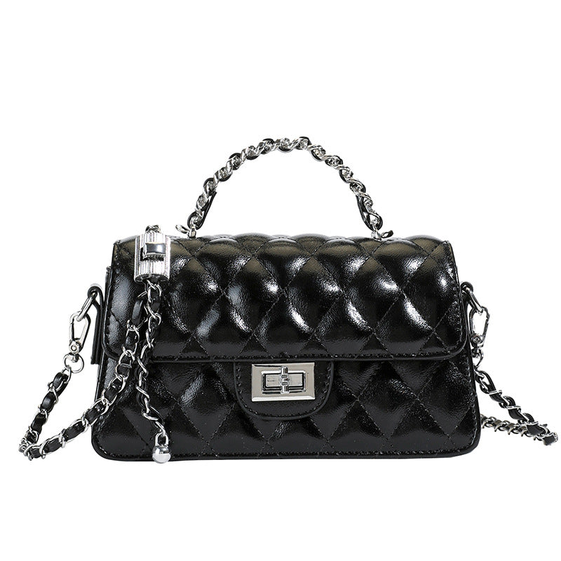 Trendy Classic Style Chain Advanced Texture Diamond Pattern Women's Shoulder Bag