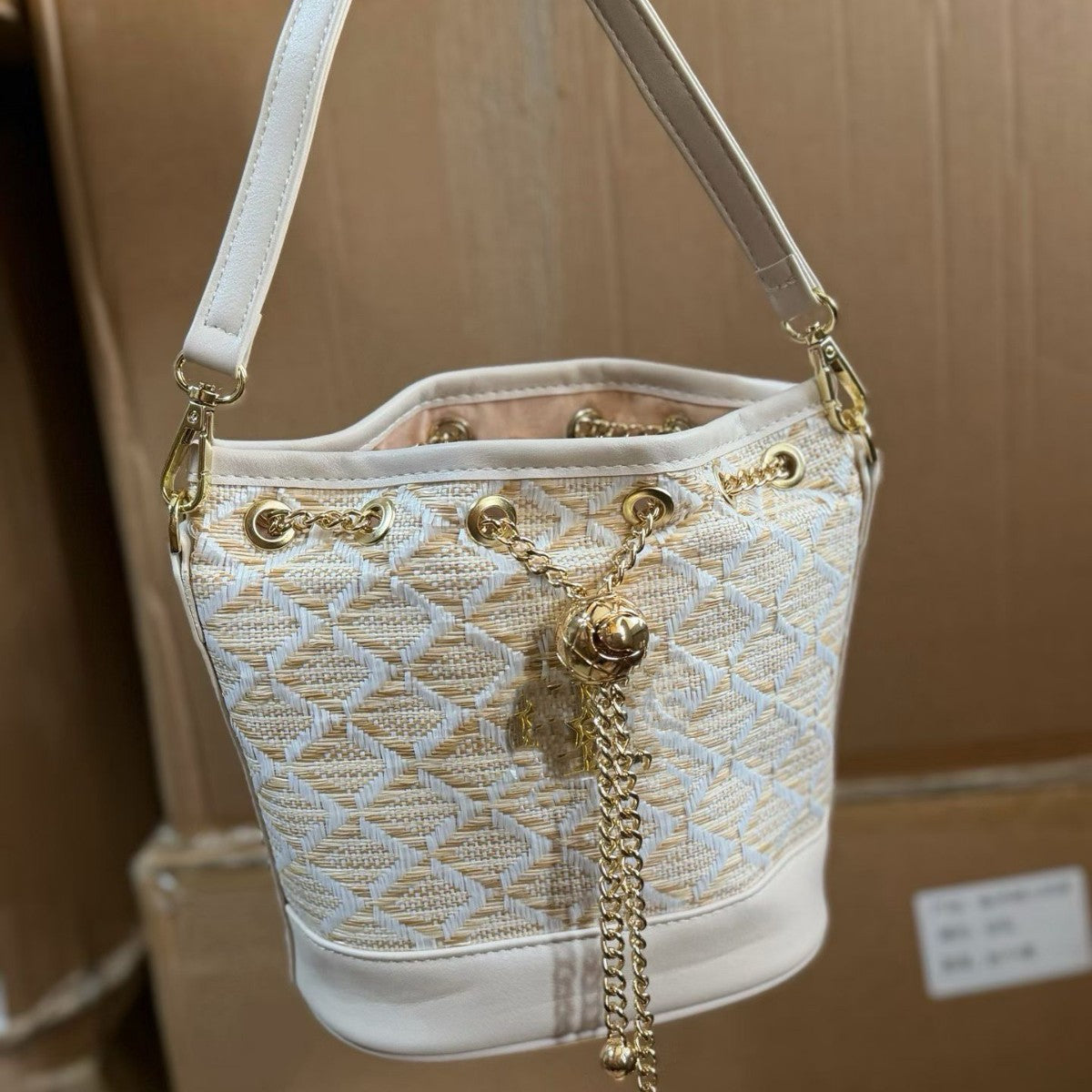 Perfume Counter Limited Gift Woven French Elegant Bucket Bag