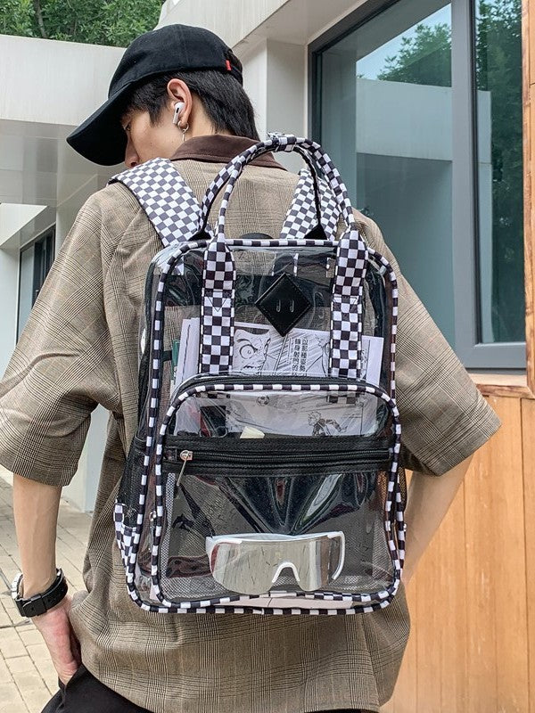 Transparent Lightweight Stadium Activity Waterproof Rucksack Large Leisure Backpack