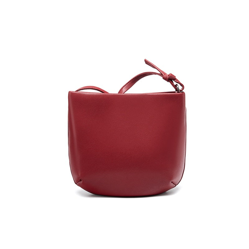 Women's Saddle Simple Commute High-grade Summer Versatile Genuine Leather Women's Messenger Bag