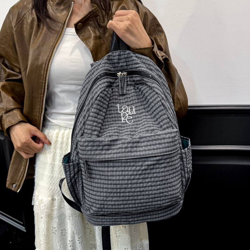 Spring Style High Large Capacity Fashion Plaid Backpacks