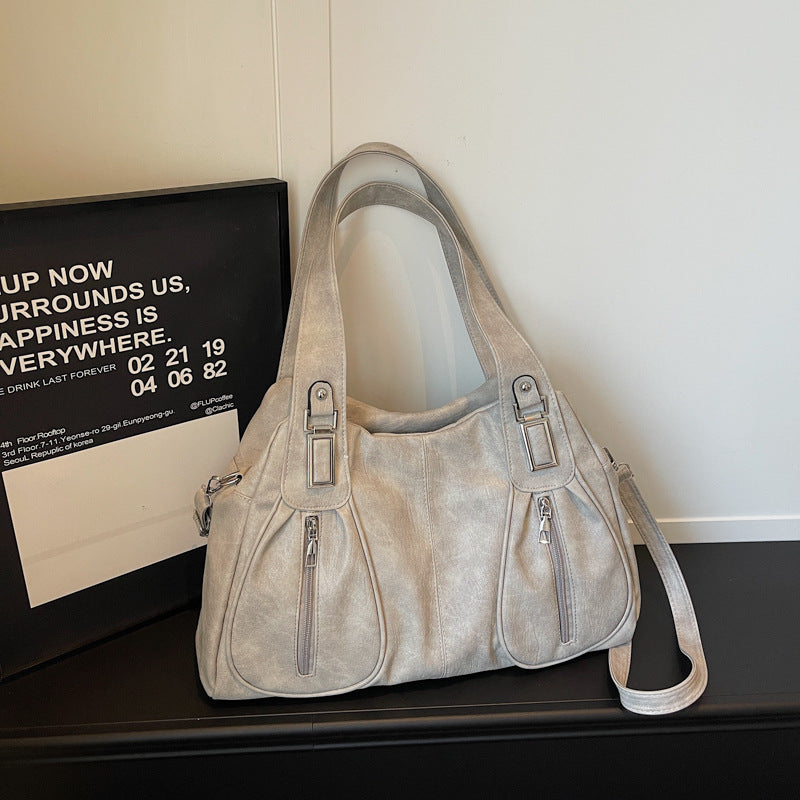 Women's Fashion Soft Leather Large Capacity Tote Bag