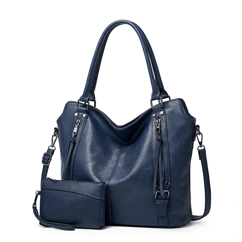 Retro Hand-held Mother Fashion Large Capacity Soft Leather Women's Shoulder Bag