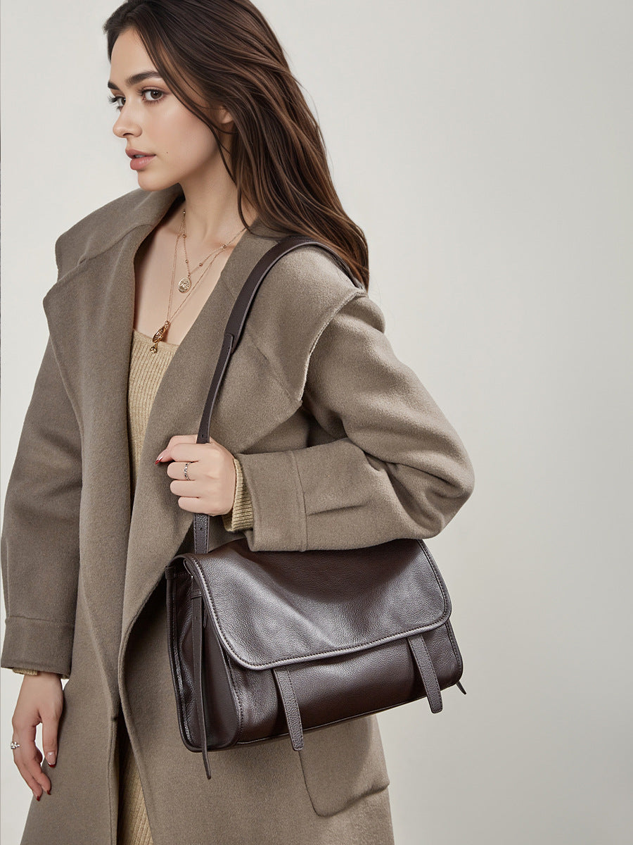 Graceful Calf Leather Vintage For Genuine Women's Shoulder Bag