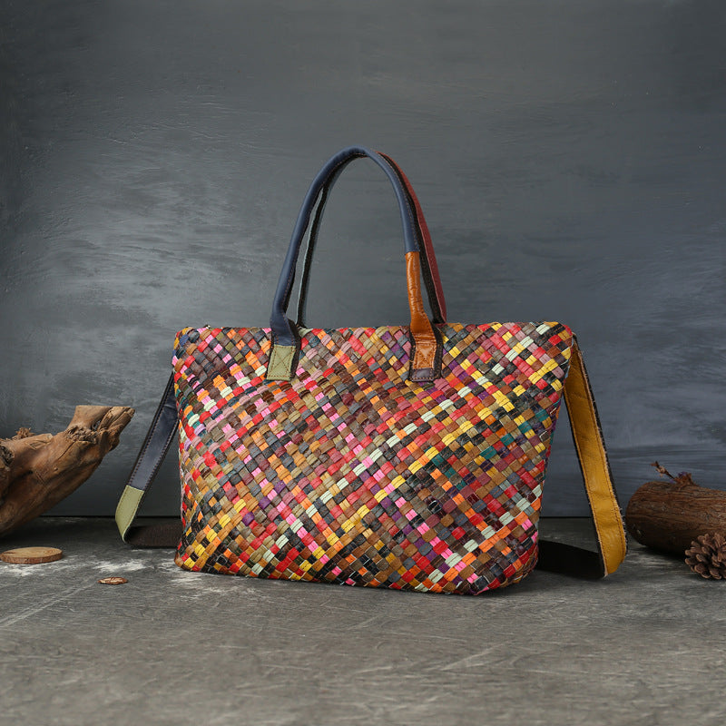 Colorful Woven Special Interest Light Luxury Tote Bag