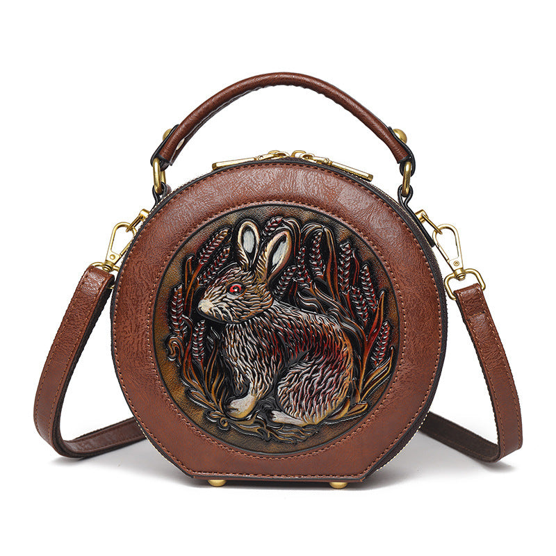 Women's Style Lotus Textured Commuter Clutch National Embossed Women's Shoulder Bag