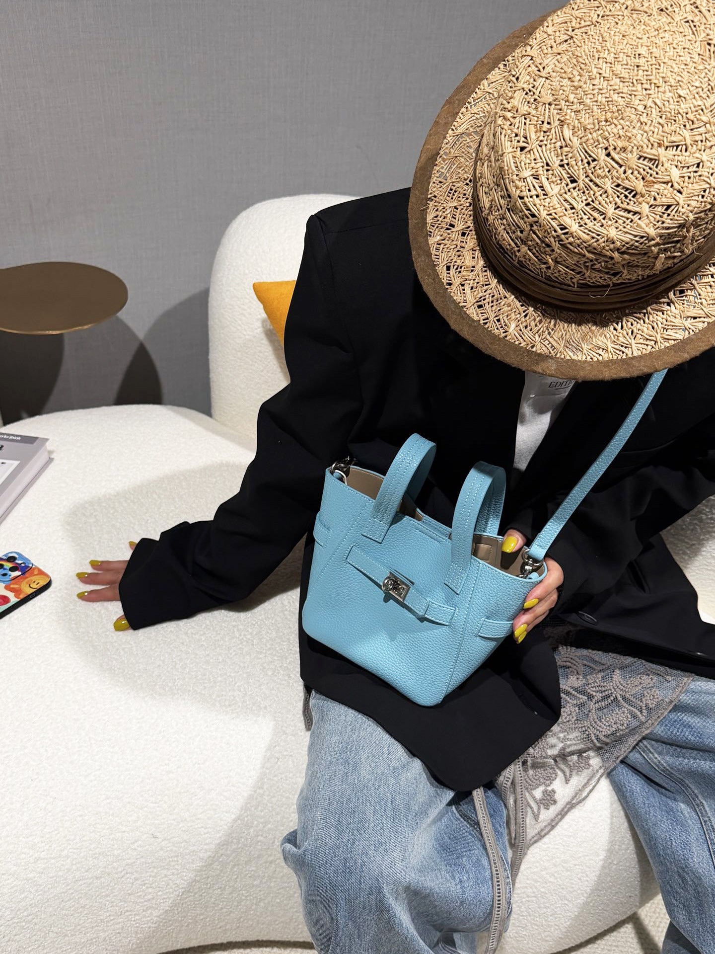 Women's High-grade Vegetable Basket Hand Carrying Bucket Bag