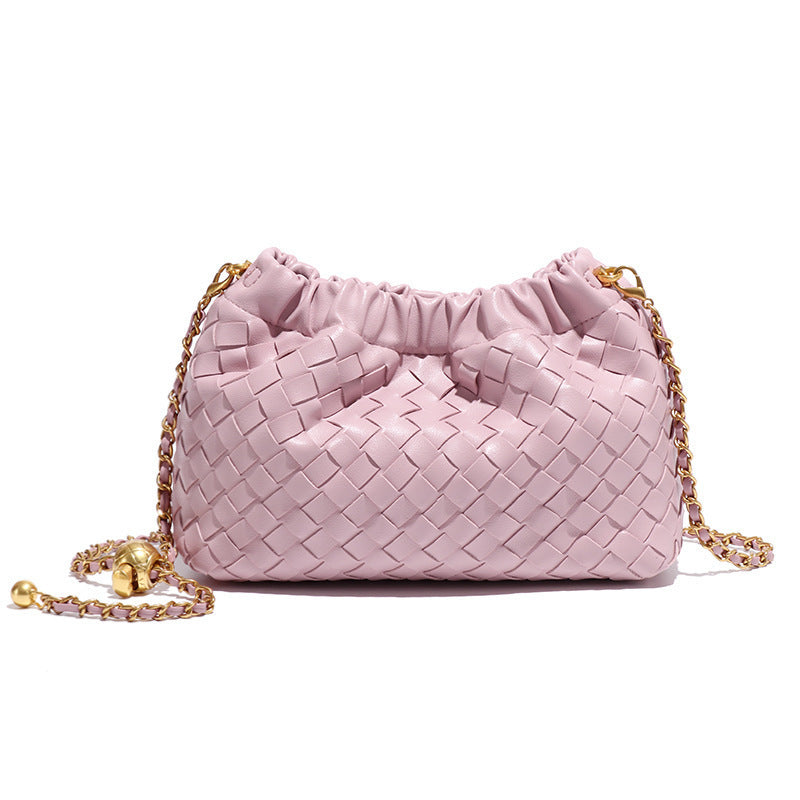 Women's Handmade Woven Cloud Classic Style Chain Versatile Light Luxury Women's Messenger Bag