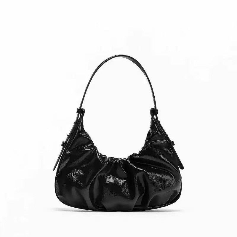 Women's Autumn Floral Effect Retro Red Portable Underarm Bag
