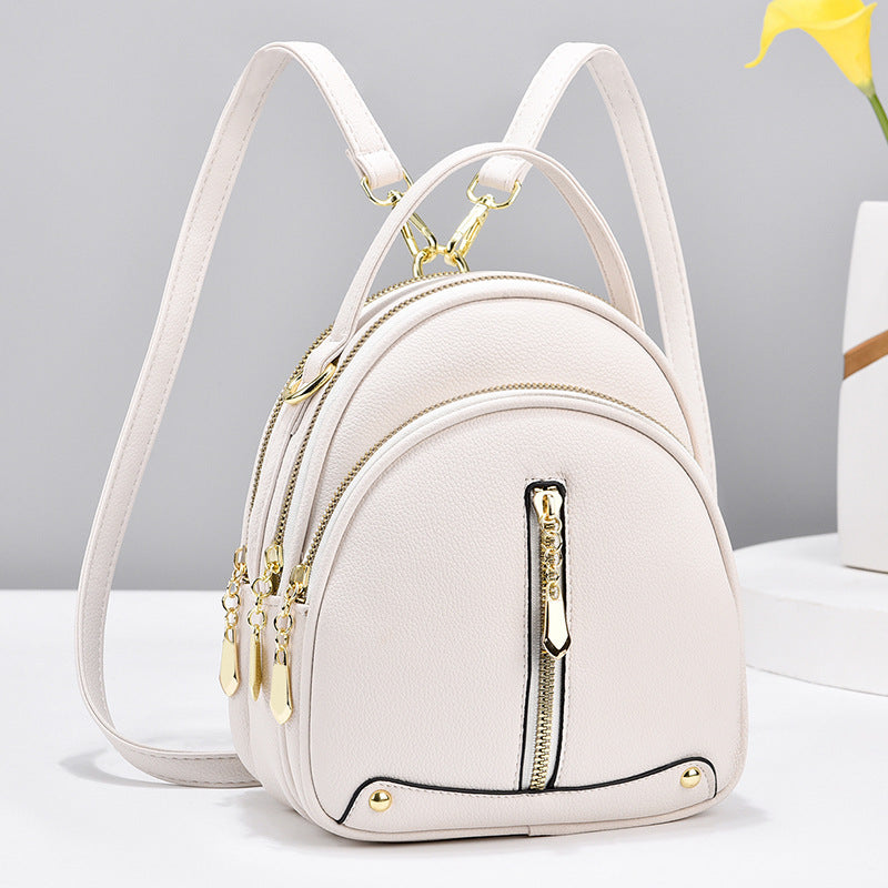Women's Fashionable Korean Style Simple Generous Round Leisure Backpack