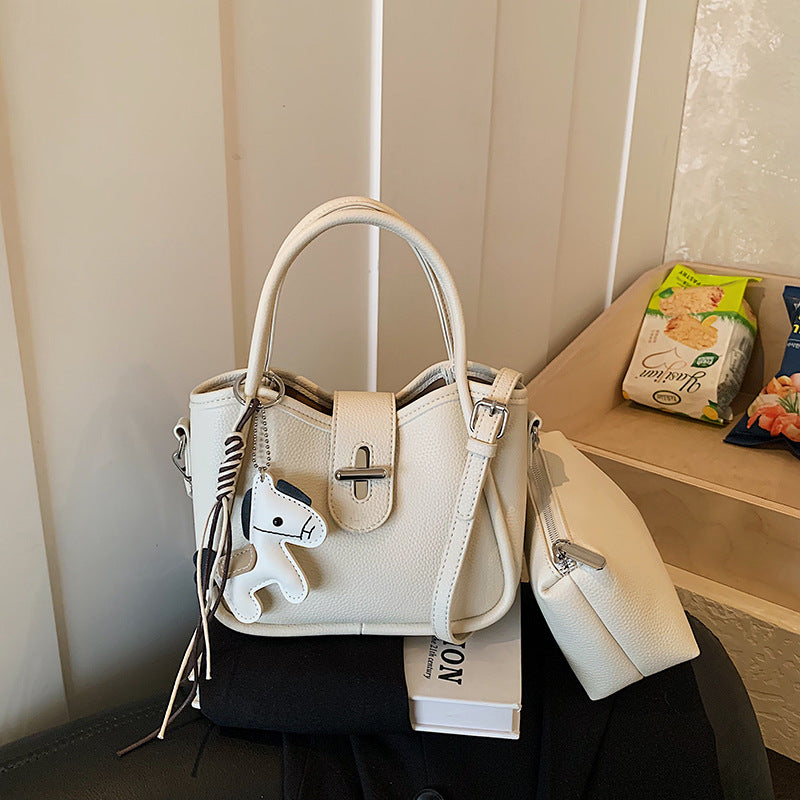 Vegetable Basket Niche Retro Textured Trendy Bucket Bag
