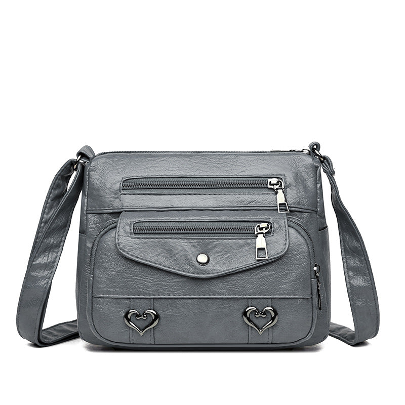 Women's Soft Leather Fashion Retro Large Capacity Shoulder Bags