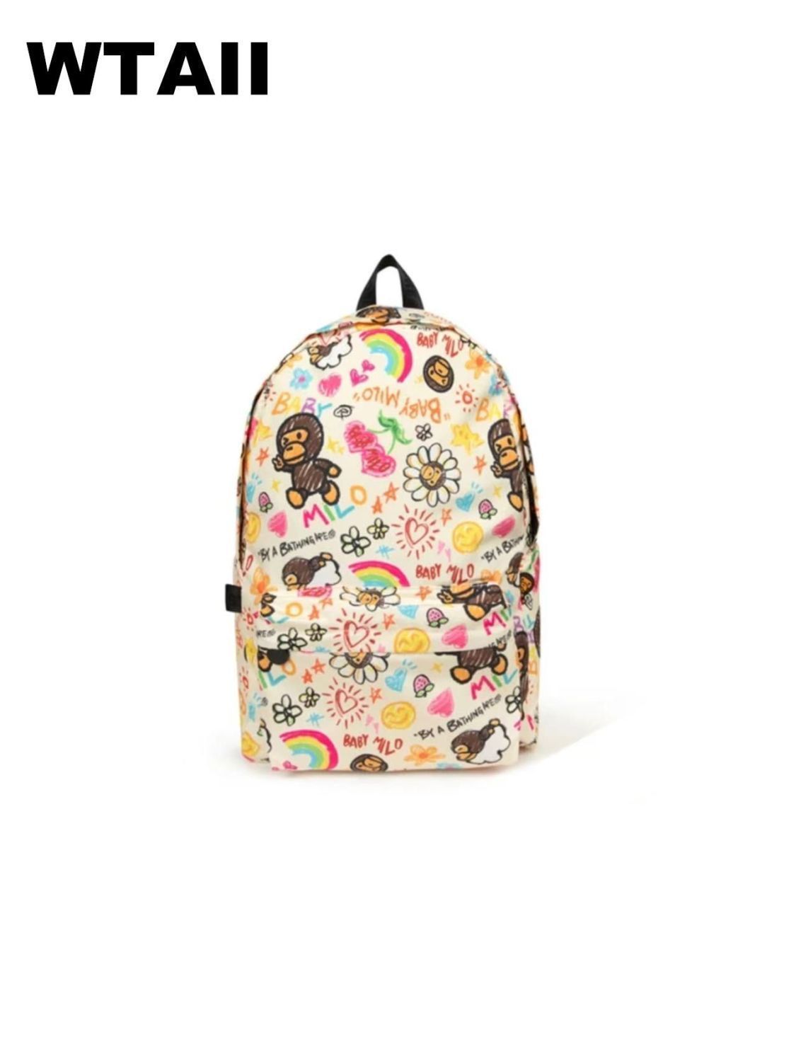 Cute Cartoon Little Monkey Printed Iti Women's Backpack