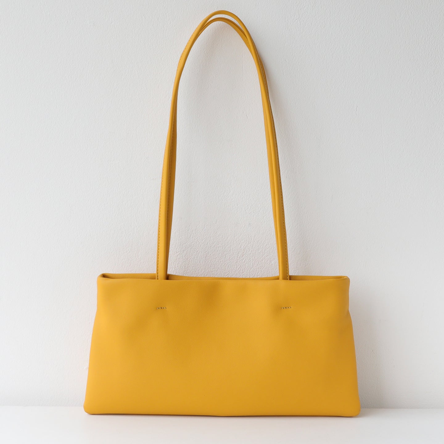 Women's Simple Style Soft First Layer Cowhide Underarm Bag