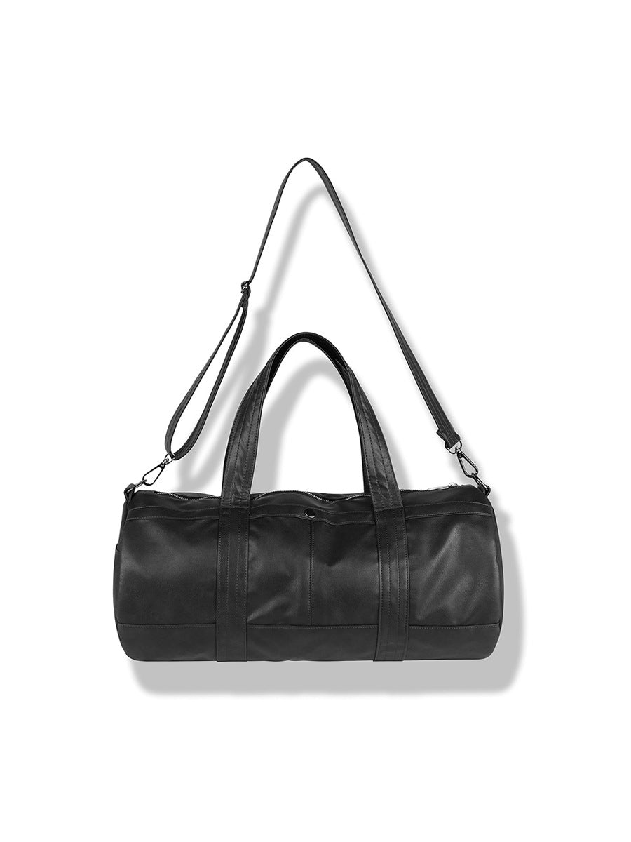 Fashion Trendy Soft Leather Large Capacity Leisure Gymnastic Valise Bucket Bags