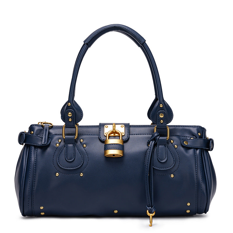 Retro Distressed Head Boston Motorcycle Portable Women's Handbag