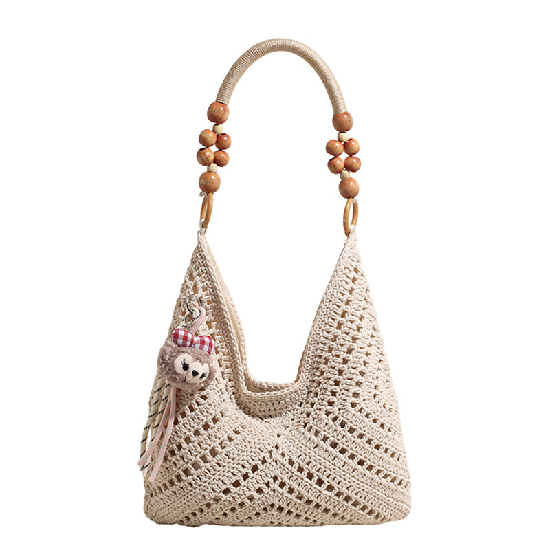 Women's Super Hot Idle Style Woven Straw Large Capacity Bohemian Seaside Bags