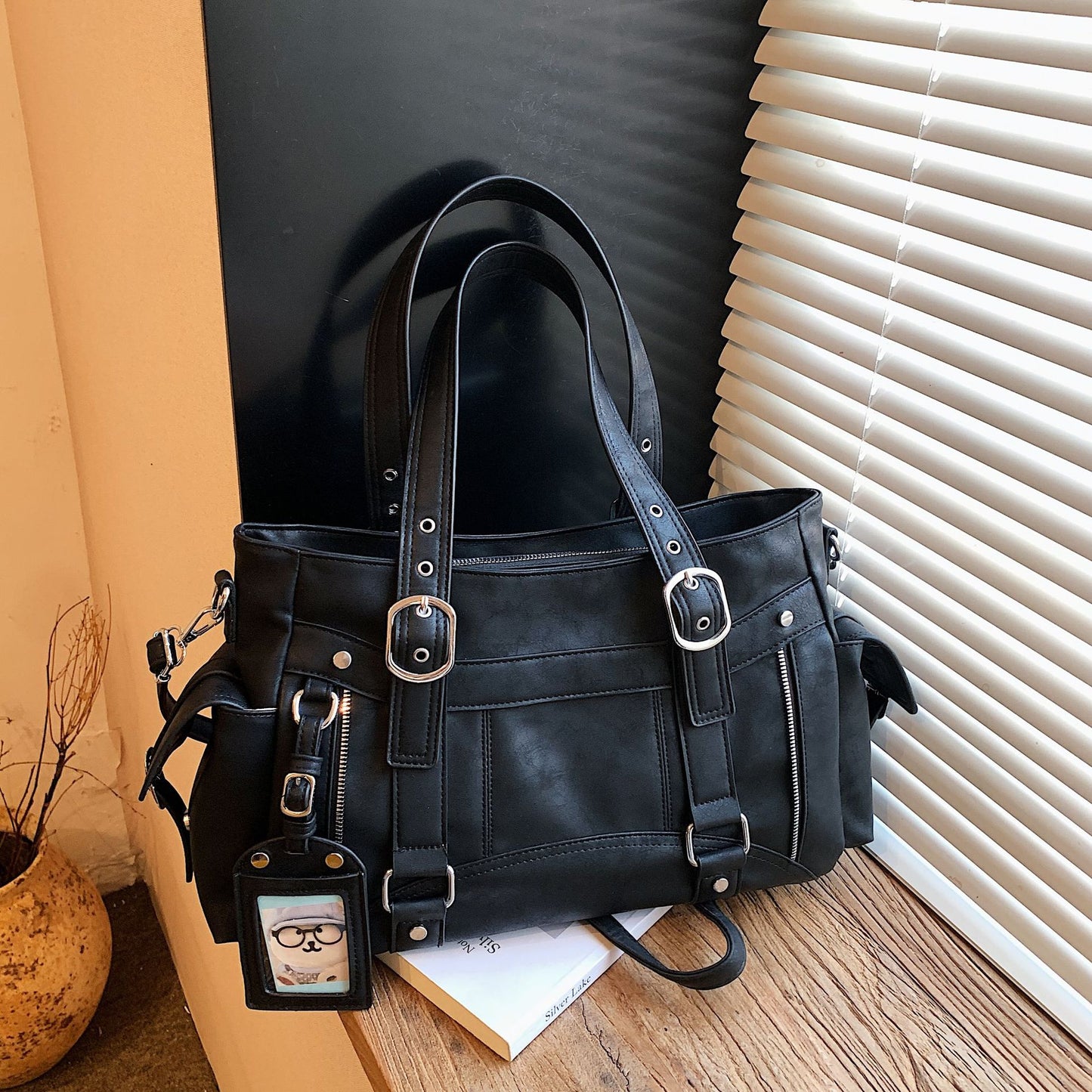 Niche Female Motorcycle Black Sweet Cool Hot Style Commuter Bags