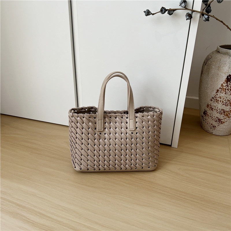 Cabinet High-grade Hand-woven Vegetable Basket Fashion Handbags