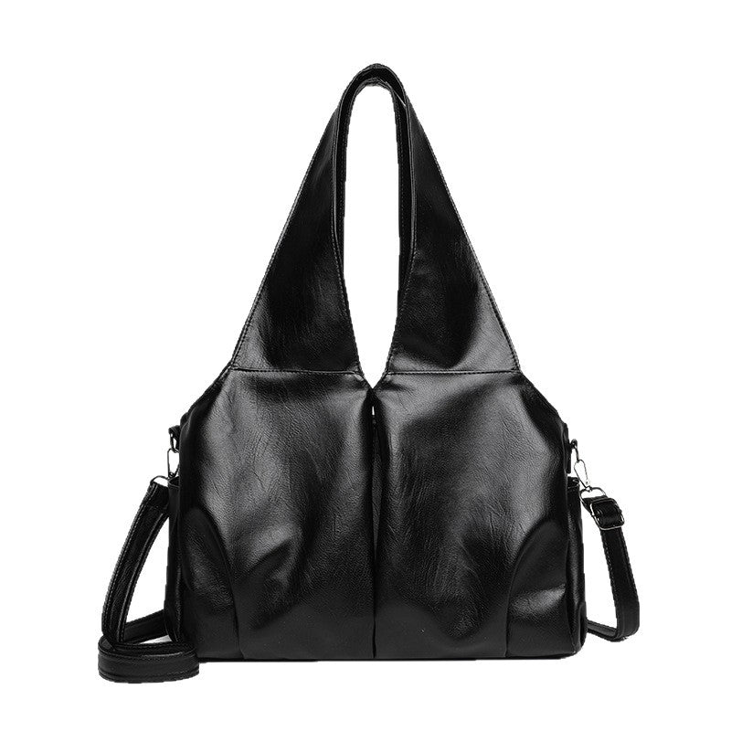Women's Large Capacity Simple Solid Color Commute Light Luxury Women's Shoulder Bag
