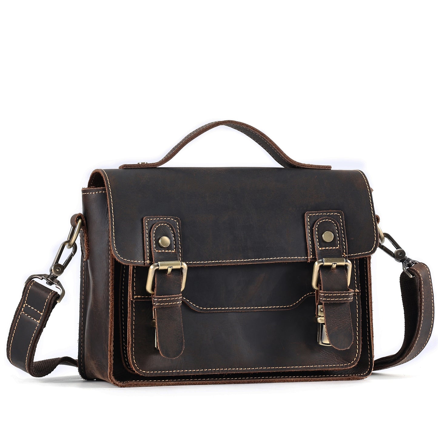 Leather Classic Horizontal Leisure Commute Multifunctional Commuter Men's Messenger Bag