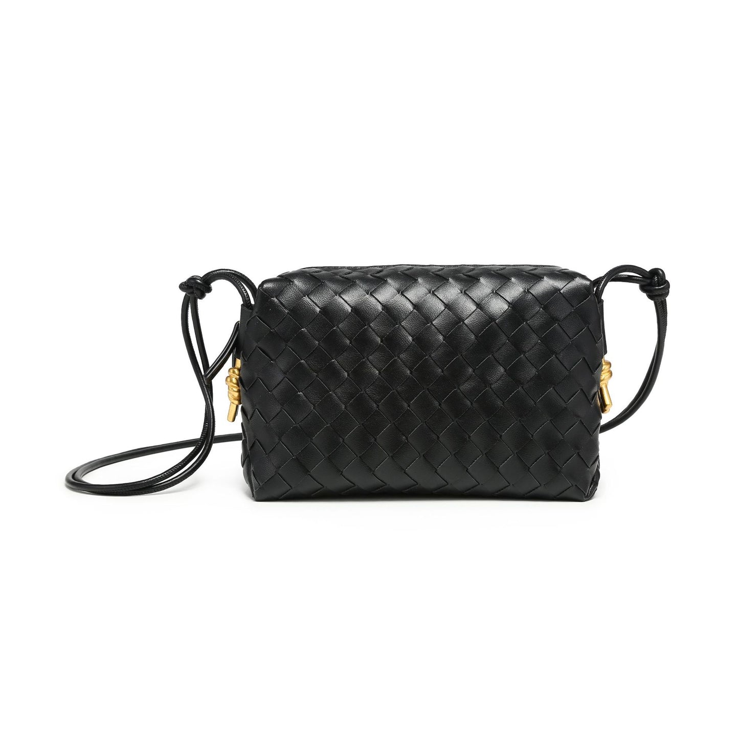Solid Color Mini Handmade Woven Autumn Women's Messenger Bag