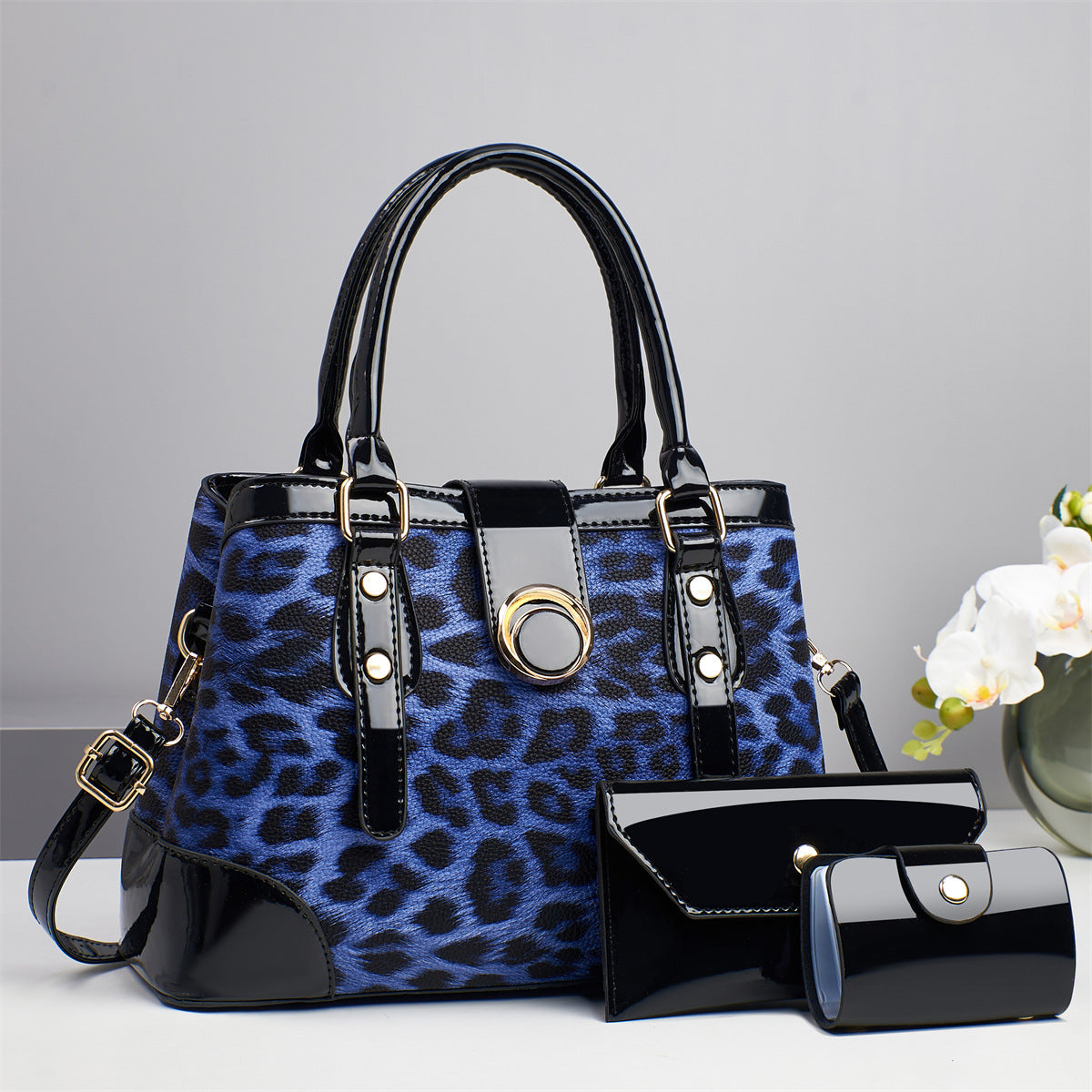 Vintage Patent Leather Large Capacity Personalized Bags