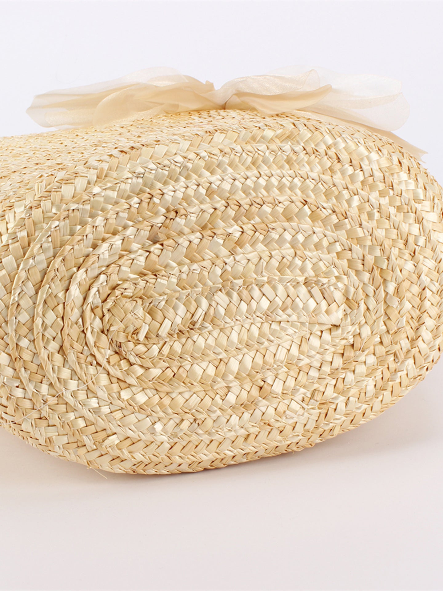 Women's Pastoral Silk Large Flower Woven Fashion Seaside Vacation Beach Women's Shoulder Bag