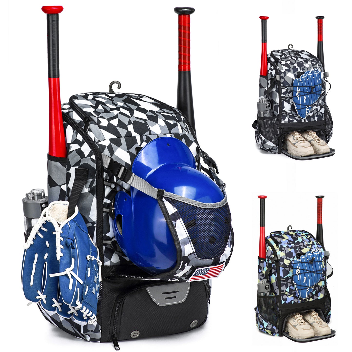 American Baseball Kits Softball Large Capacity Portable Sports Backpack
