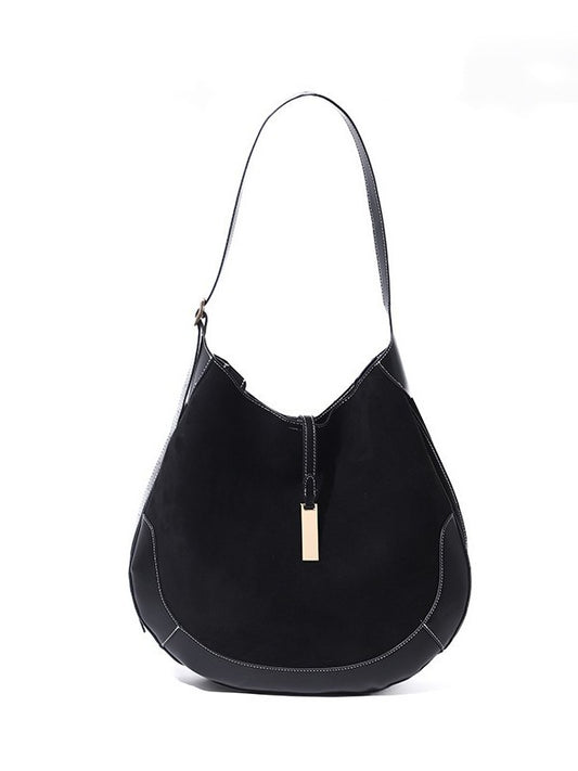 Retro Large Capacity Totes Dumpling Portable Selenodont Suede Women's Messenger Bag