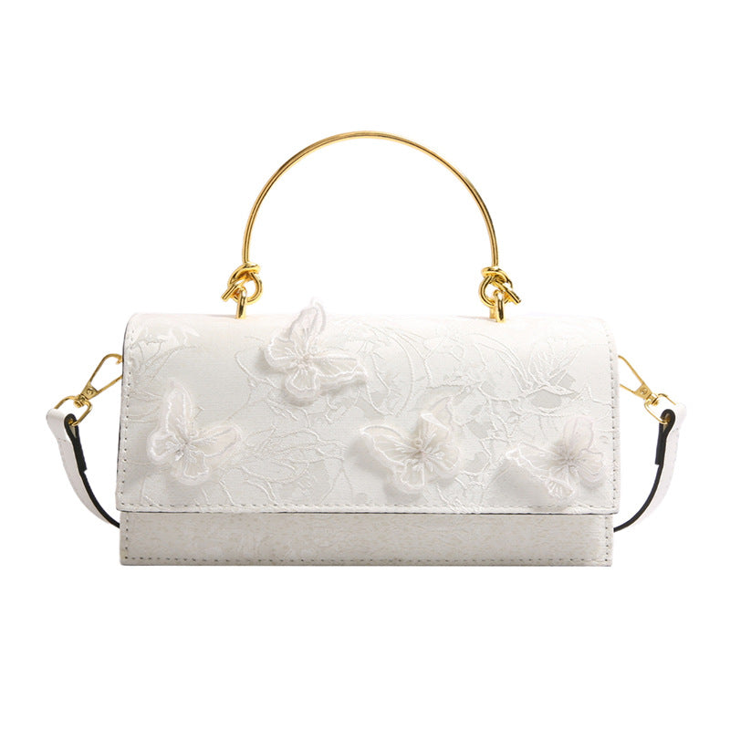 Women's Mori Sweet Fashion Lace Butterfly Western Style Single Small Square Bags